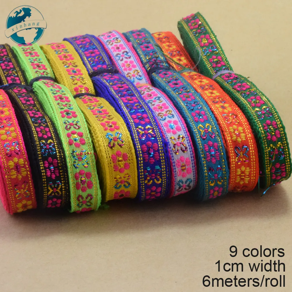 

6meters 10mm width, embroidery jacquard ribbons Grosgrain ribbon,lace ribbons DIY hairbow accessories, sewing wupplies#3737