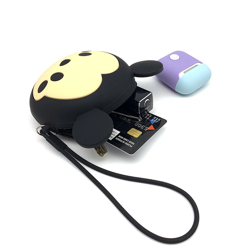 3D Cartoon Soft Silicone Earphone Bag for Girls Kids