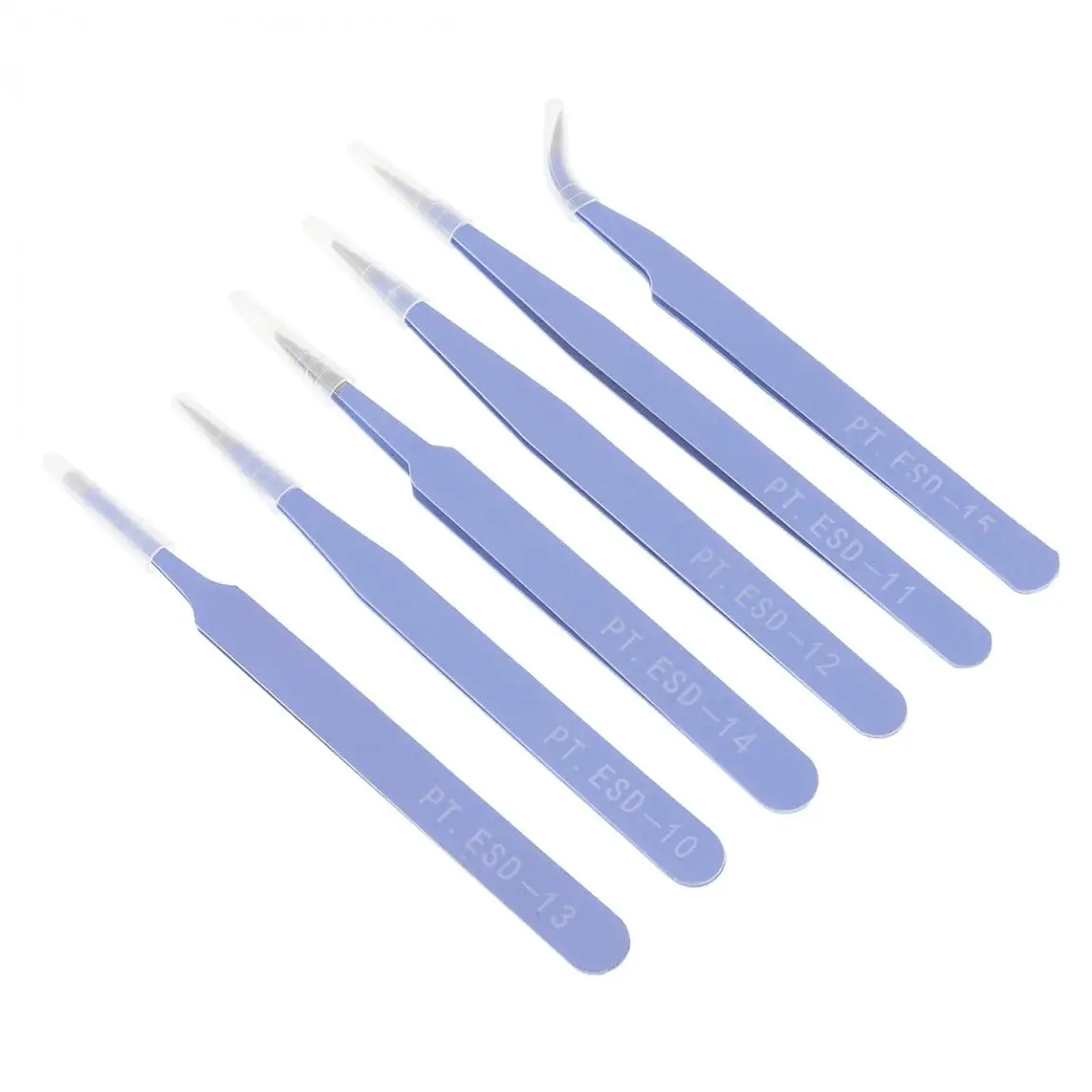 Precision Tweezers Tweezer Tool ESD Anti Static Tweezers Set 6pcs for Craft Jewelry Electronics Laboratory