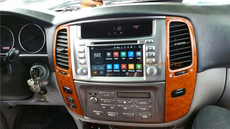 Android 9,0 автомобильный dvd-плеер аудио MP3 gps навигационная система для Toyota Land Cruiser 100 2003-2008 стерео головное устройство Multimedi