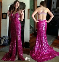 Long Elegant Women 2016 Mermaid Evening Dresses Sequined Formal Gowns For Wedding Party Vestido De Festa Plus Size chri