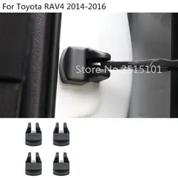 Кузова Стайлинг анти-ржавчина доказательство воды замок клавиши Пластик Пряжка предел устройства планки 4 шт. для Toyota RAV4 2014 2015 2016