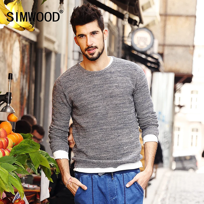 2017 SIMWOOD New Autumn Winter Fashion Casual Sweater Men Pullovers ...