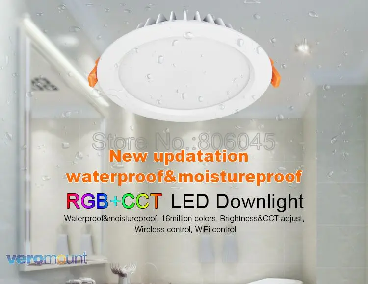 Milight 6W 9W 12W 15W 18W 25W RGB+CCT LED Downlight Ceiling Spotlight AC110V 220V FUT060 061 062 063 064 065 066 068 069