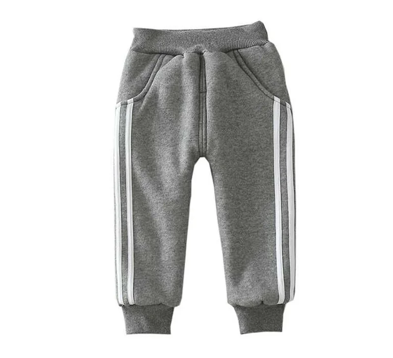 Новые зимние плотные двойные брюки для мальчиков и девочек, детские двойные спортивные брюки