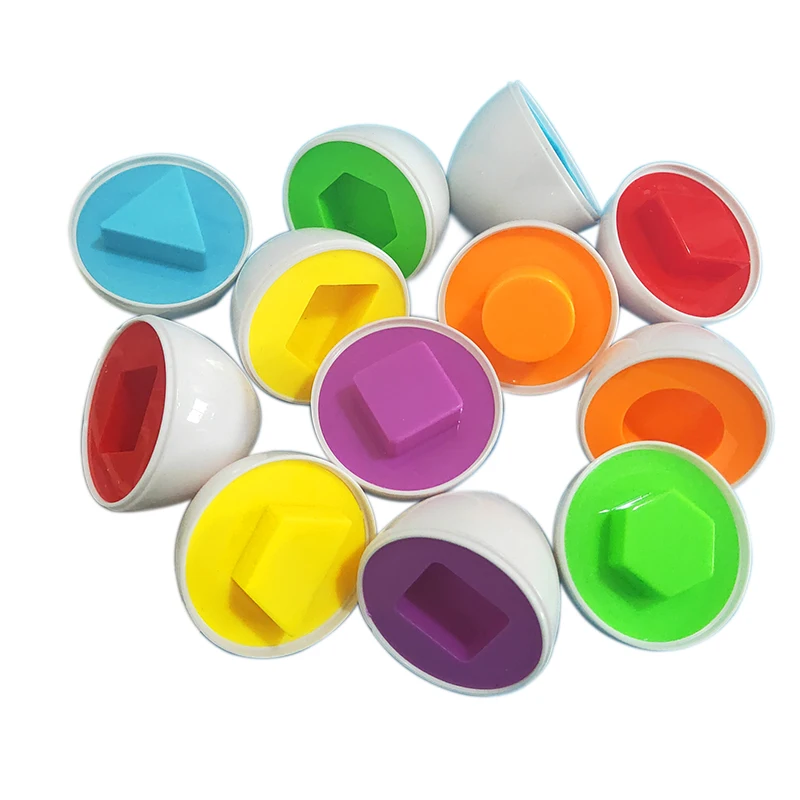 

3pcs Mix Colors&Shapes Learning Math Toys Smart Eggs 3D Puzzle Game For Children Math Toys Mixed Shape Eggs