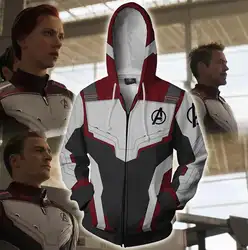 Мстители Endgame Quantum Realm косплэй костюм Толстовка супергерой Капитан Америка Железный человек пальто, куртка, худи для мужчин женщин