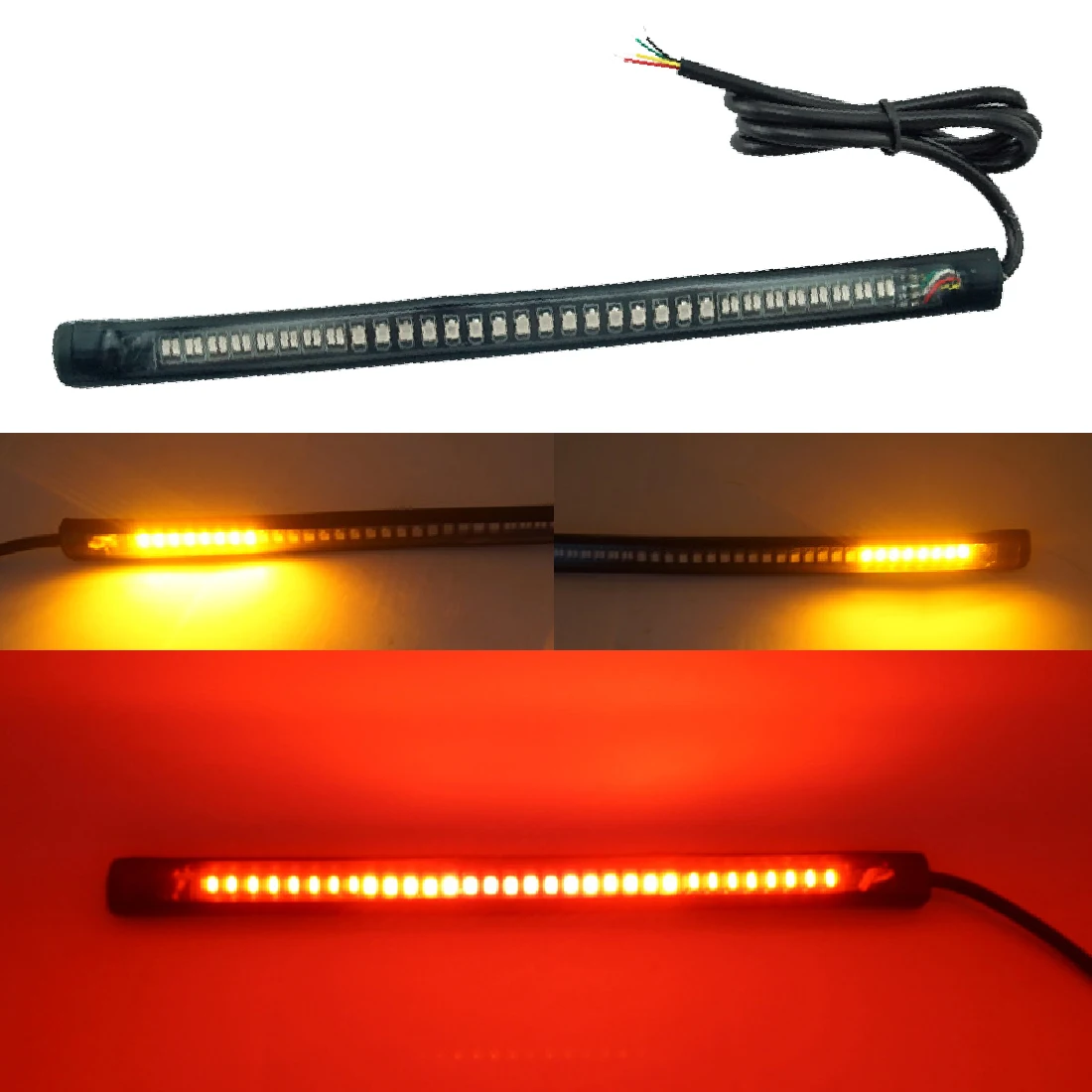 Tonewan Universal Flexible Motorcycle Brake Lights Turn Signal Light