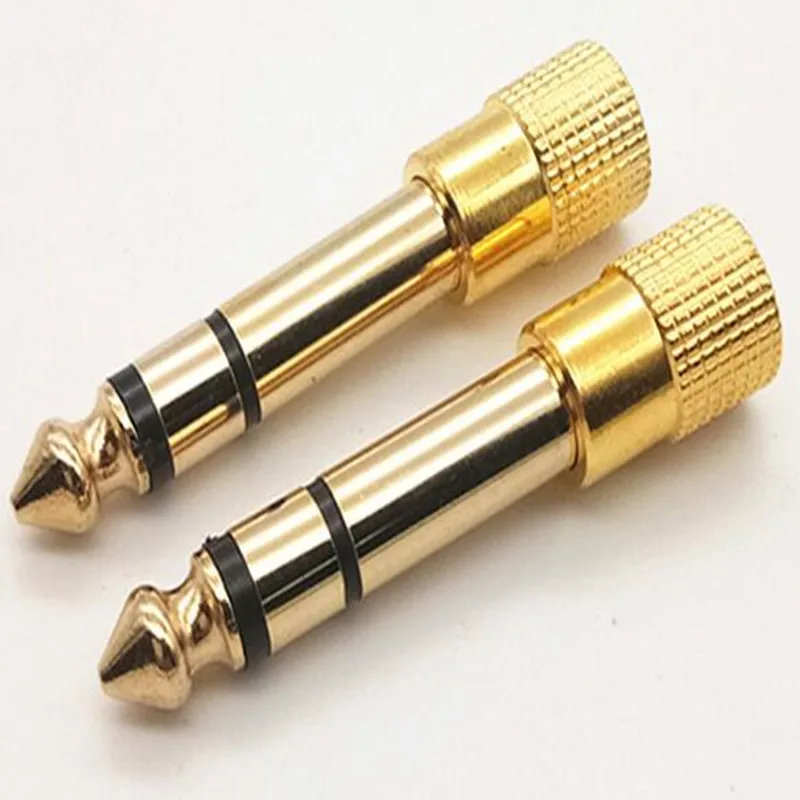 

10pcs 6.35 male to 3.5 female stereo adapter plug headphone adapter plug Terminals Audio Plug