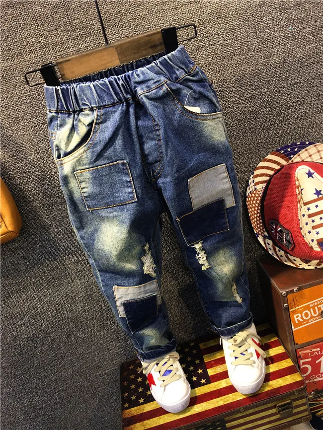 boys Jeans Children Boys Jeans Kids Fashion Denim Pants Baby Casual