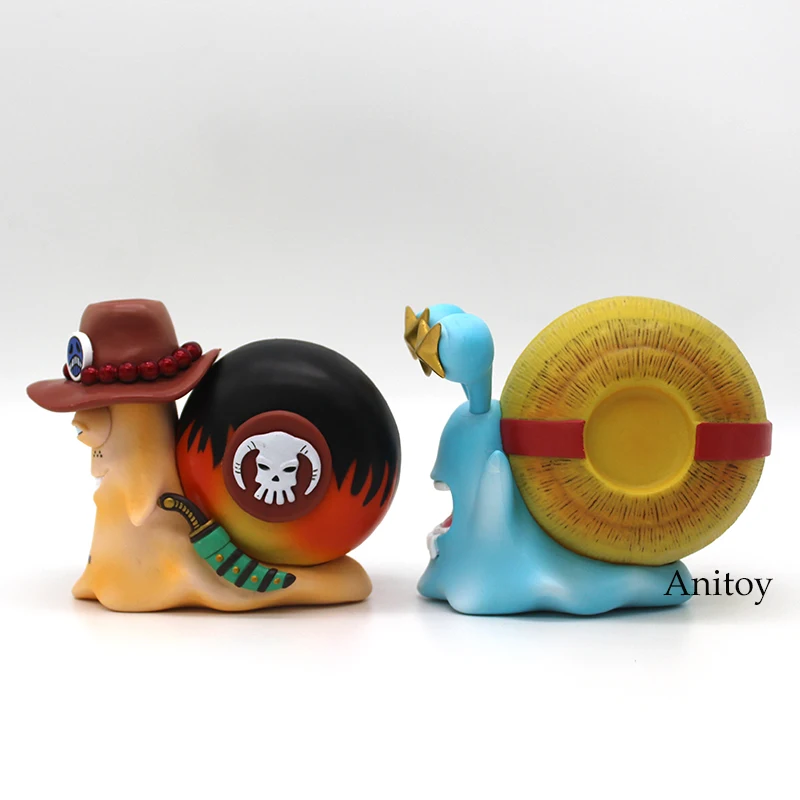 Аниме One Piece Luffy & Ace Den Mushi телефон ПВХ Фигурки игрушки 2 шт./компл. 11 см|figure toy|one piece