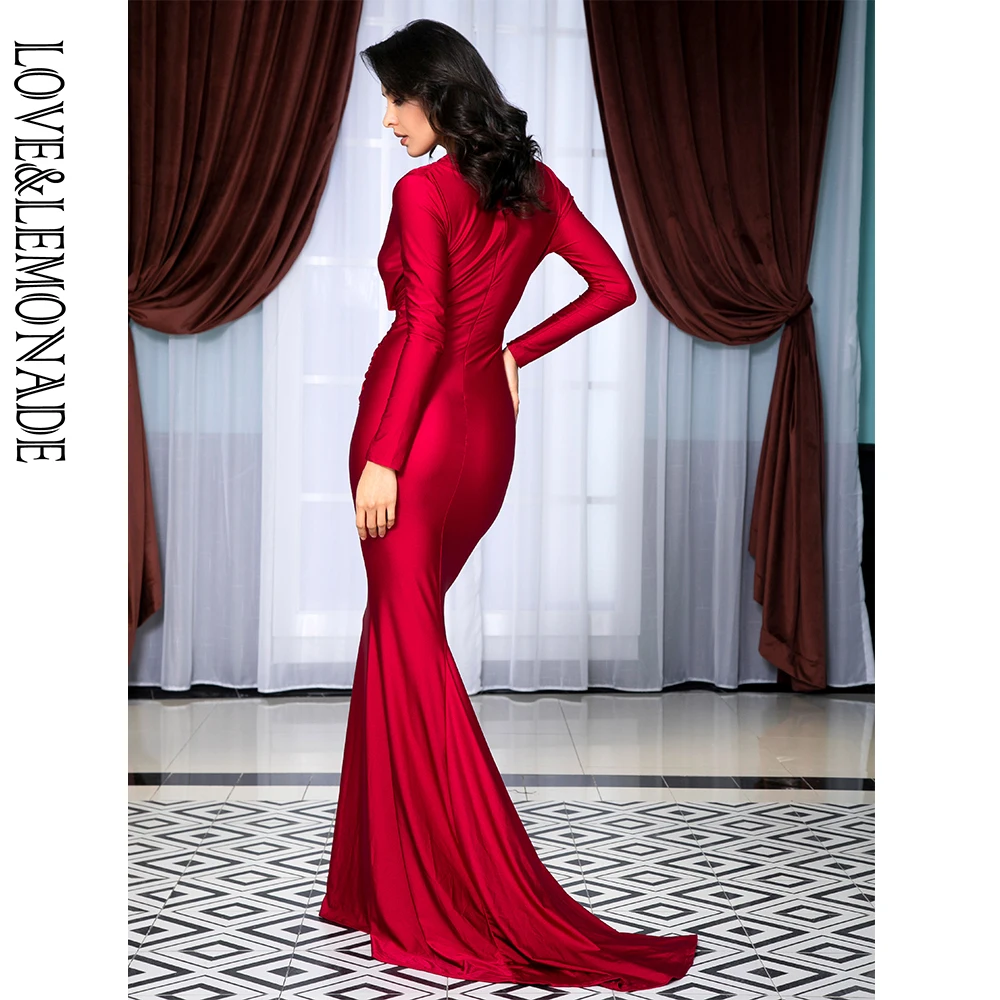 LOVE&LEMONADE Sexy  Deep V-Neck Slim Fit