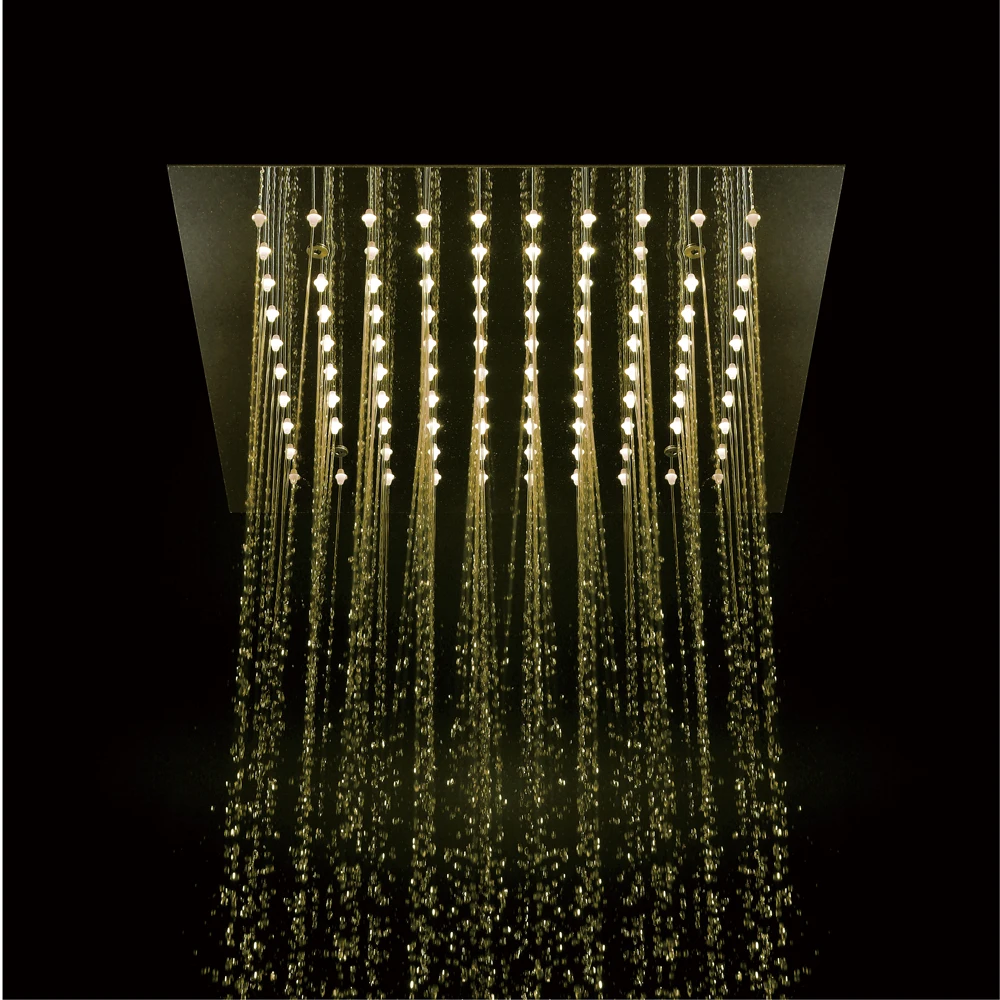 

12 inch single function LED shower head square with led remote control