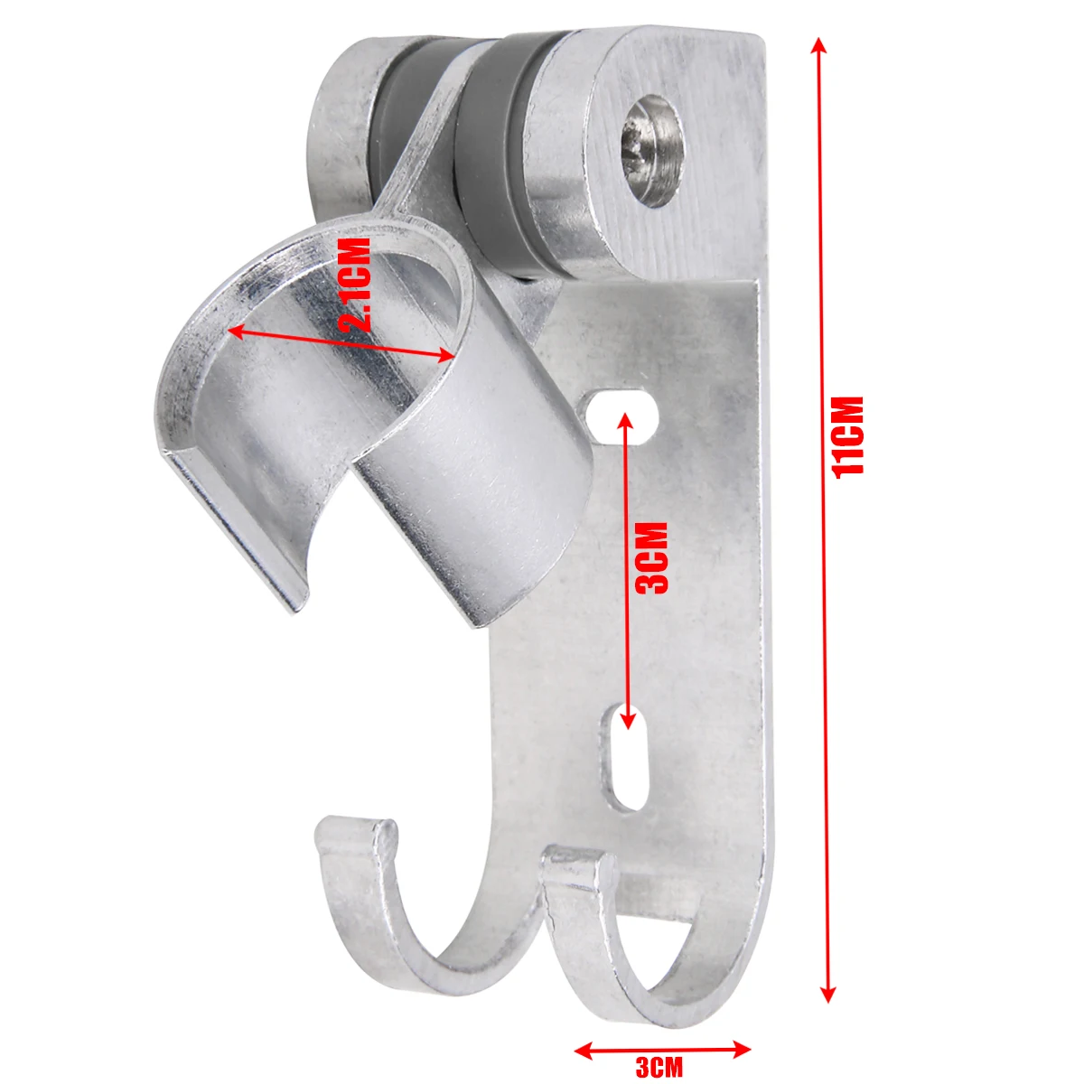 Bathroom Wall Mount Showerhead Holder 180 Degree Rotating Adjustable Shower Head Holder Chrome Bracket For Bathroom Replacement