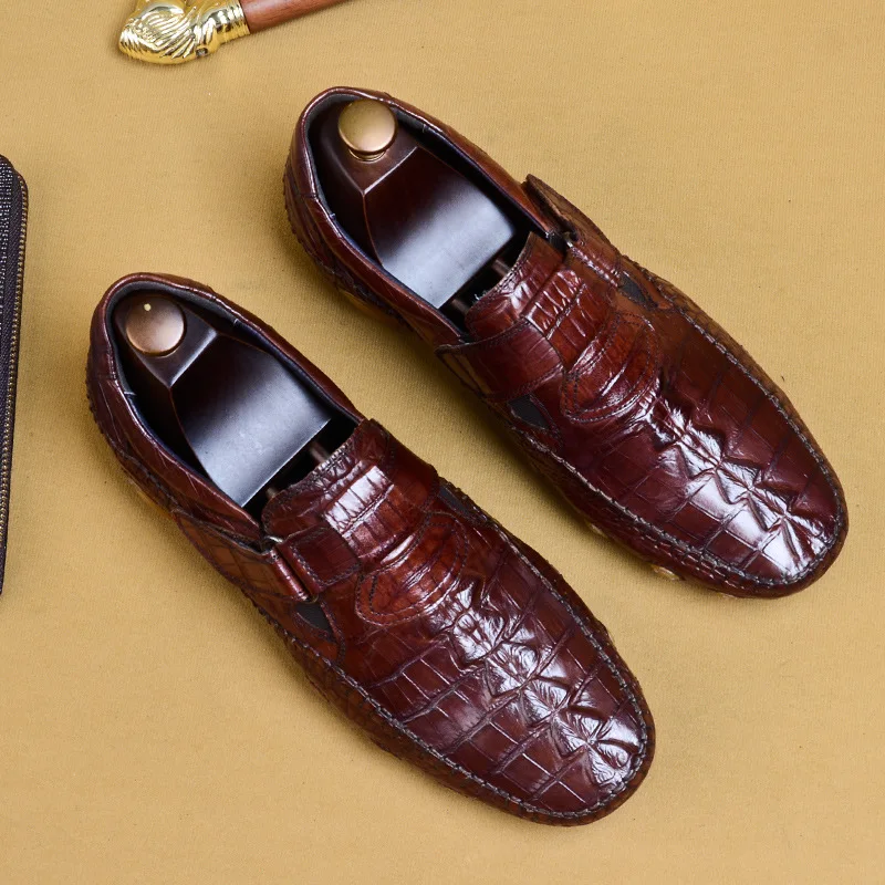 Lujo Del fósforo Cuero Para Negro Hombre vino Zapatos Hombres Suave Piel Negocios Casuales Holgazán Los Genuino Vaca Tinto Conducción Diseñador Todo De q0wZB