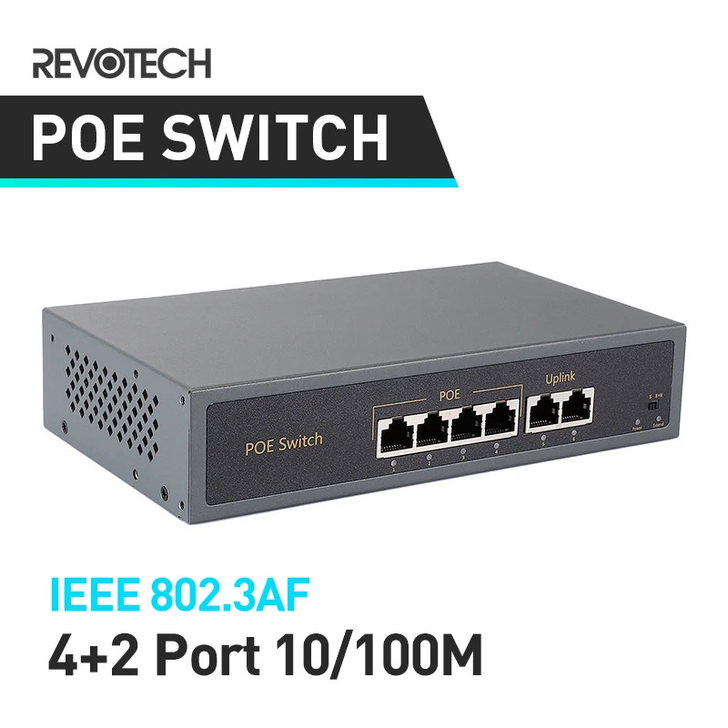 Абсолютно 4+ 2 4-портовый 10/100 м коммутатор POE 60 Вт 48 В питание по Ethernet IEEE802.3af для системы ip-камеры сетевой коммутатор