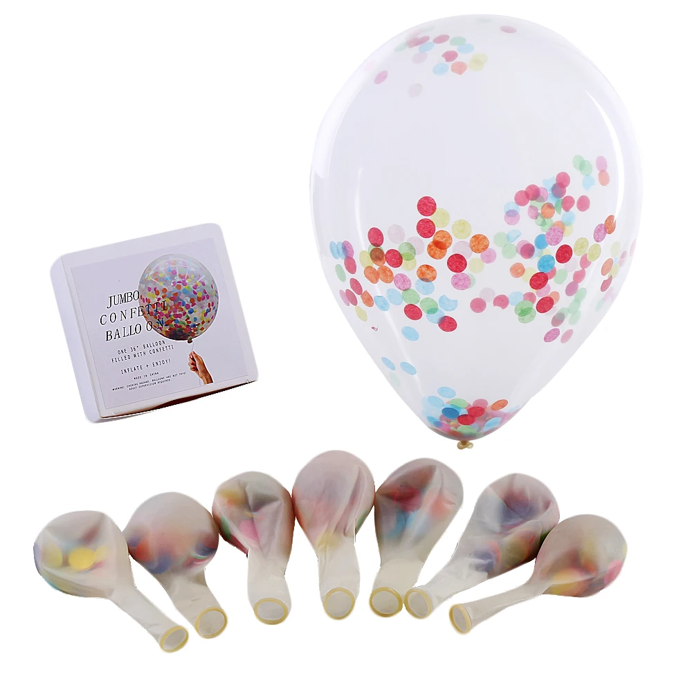 

12 inch 8 Pcs Wedding Balloons Confetti Latex Balloon for Party Decoration Magic Ballon
