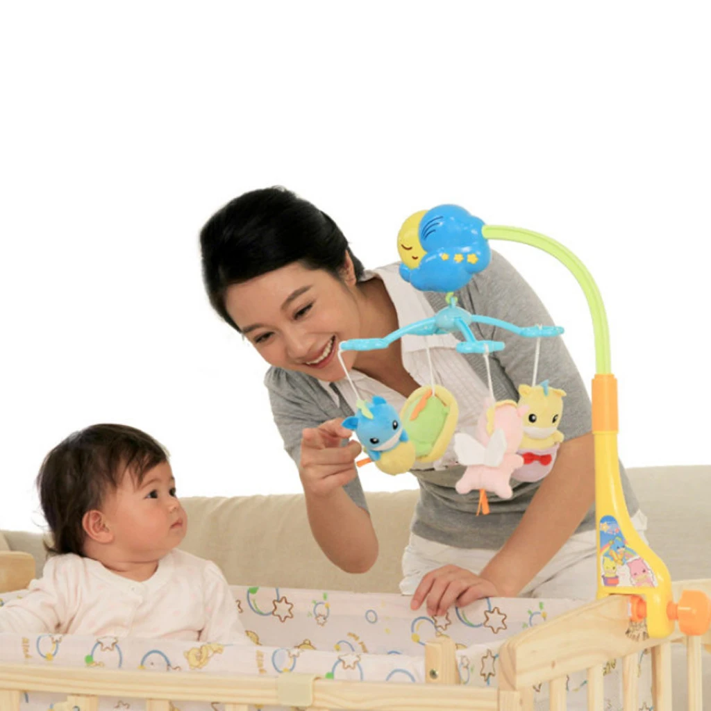 

Auby Baby Crib Bell Toy Toddler Mobile Nursery Rotatable Musical Bed Bell Cartoon Animal Newborn Infant Baby Educational Toys