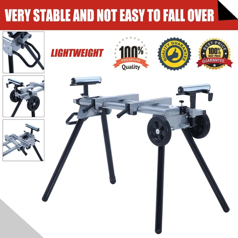 

Newest Professional Stable Miter Saw Stand Quick Attach Tool Mounting Lightweight Portable Saw Workbench Stand