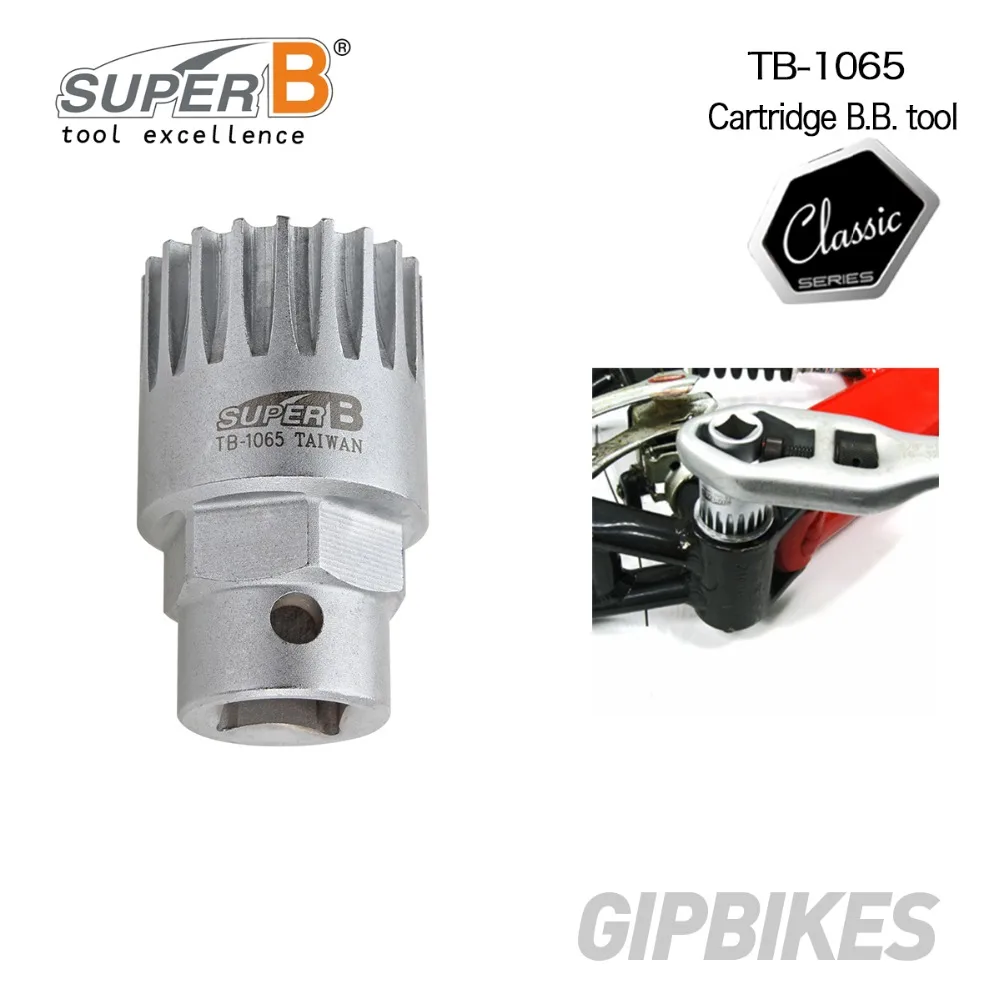 Super B TB-1065 Bottom Bracket Socket Tool Shimano Cartridge ISIS Bike BB