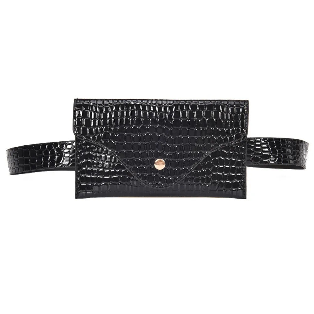 

Waist Bag Fashion Women Pure Color Stone Pattern Leather Messenger Bag Versatile Shoulder Bags Small Chest Bags Bel Cantasi *