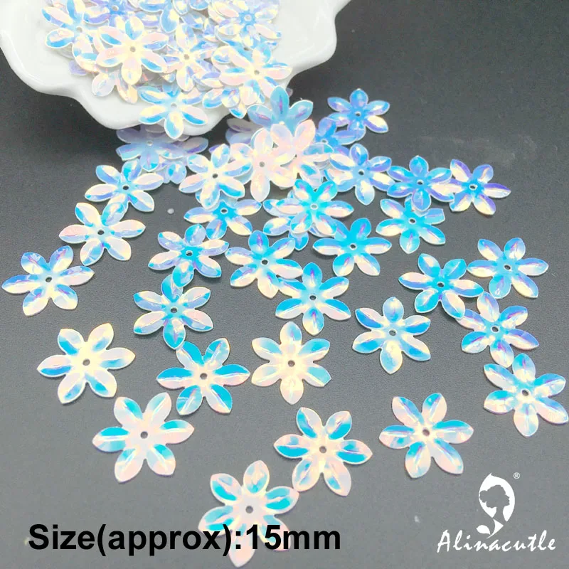 

25g 15mm flower Sequins golden Paillette Sewing Garment Accessories Clothing DIY card make Sequins scrapbooking shakes card