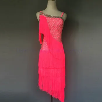 

New style latin dance costume sexy stones tassel latin dance dress for women latin dance competition dresses A36 S-4XL