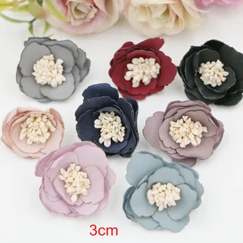 

15 Pcs Hand Burnt Fabric Flowers,Petite Flowers For Brooch,Hair Flowers,Clothes Decorative Flowers - Free Shipping