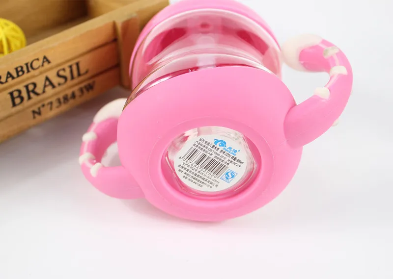 240ml Baby Training Cups Cute Rabbit Silica Gel Straw Baby Water Feeding Learning Drinking Bottle With Handle Kids Cup BB5095 (6)