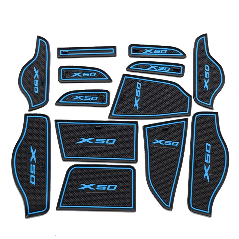 

1set Car Non-Slip Interior cup cushion Door Mat covers For 2011 2012 2013 2014 2015 Lifan X60 X50 Accessories