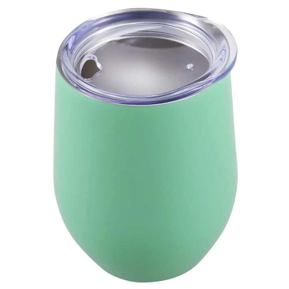 12 OZ Stainless Steel Wine Glasses, Vacuum Insulated with Lids Double