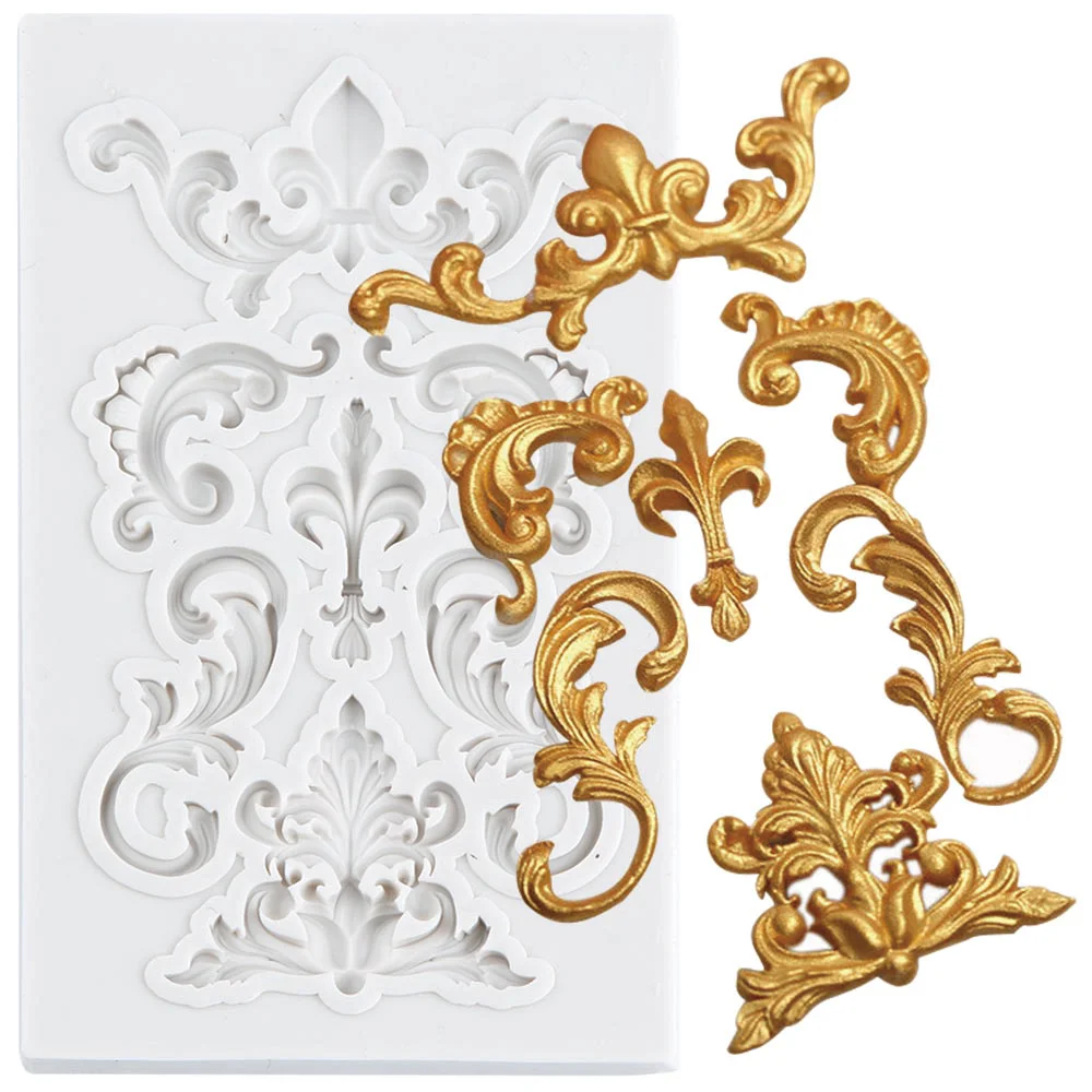 

1Pc European Relief Silicone Cake Mold Vintage Embossed Lace Silicone Molds Chocolate Fondant Cake Decorating Tools