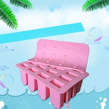 Лидер продаж; классические силиконовая, для фруктового льда прессформы 16 кубоид Форма формочка для мороженого с крышкой для выпечки торта