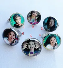 24 pcs Super pop cantor Luna anéis Elenco de Soja de Soja Luna prata Foto torque sou lua de vidro anel de dedo Desenho Animado anel