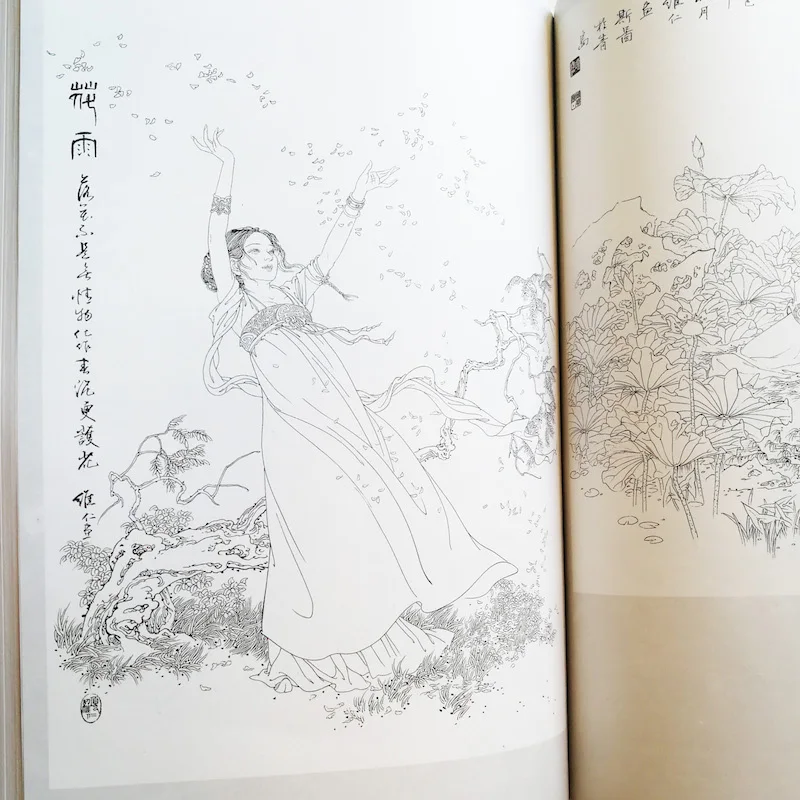 Книжка раскраска Weiren Xiang для взрослых книга большого размера в китайском