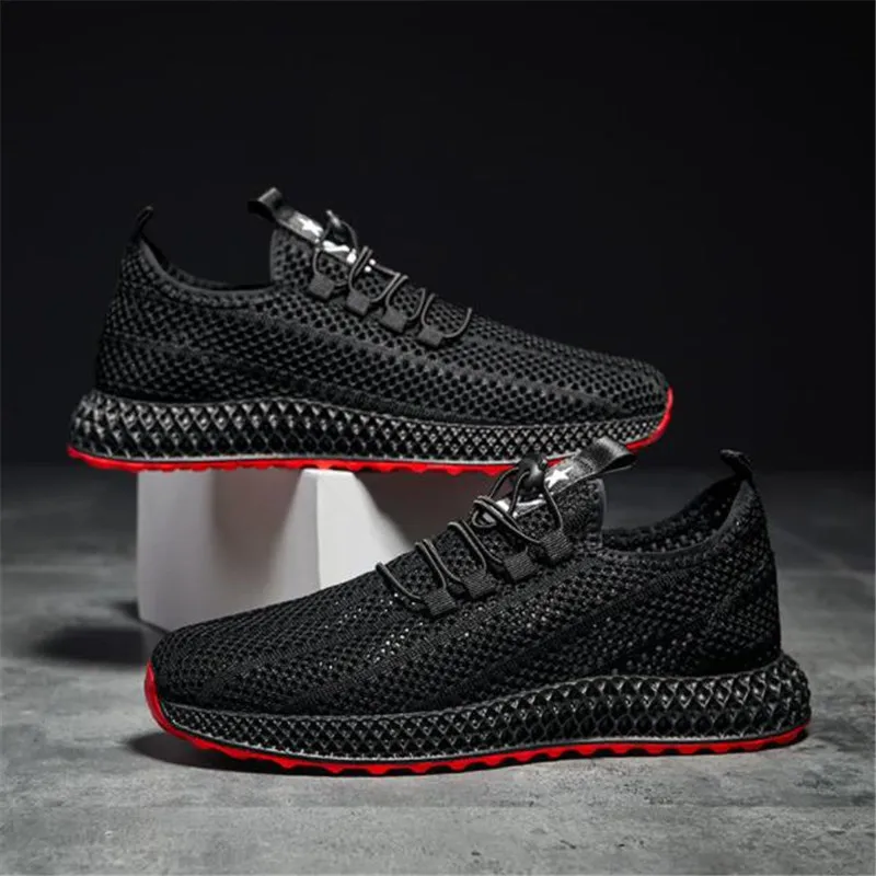 

Men's shoes summer sports shoes breathable casual shoes fashion lace men's mesh flat shoes lightweight walking shoes
