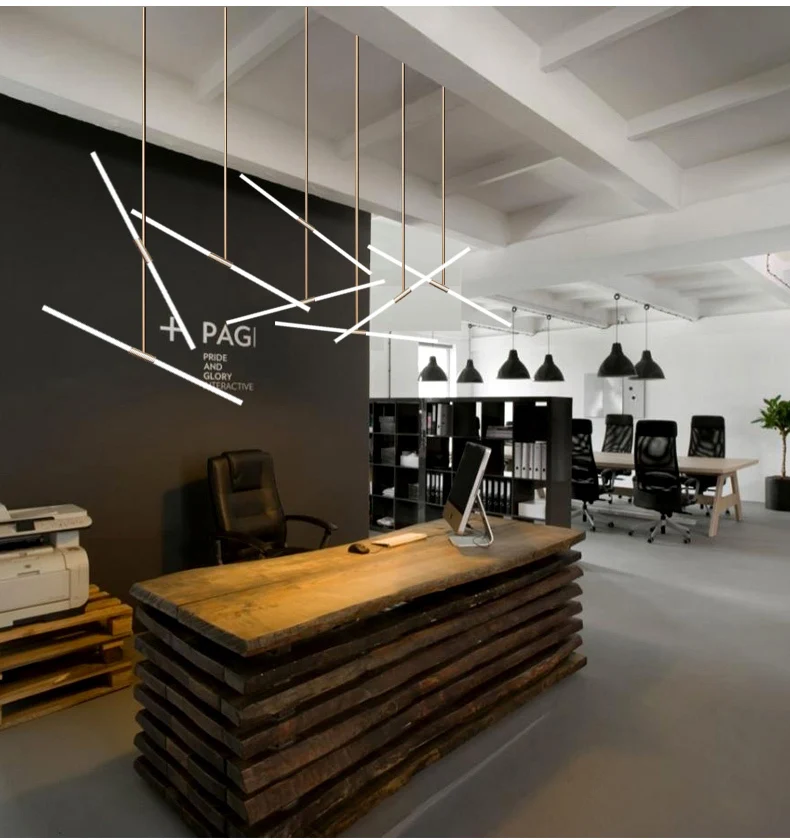 

Northern Europe Modern Creative Bar Lamp Reception Desk For Shop Hotel Office Engineering Light Fashion Lamp