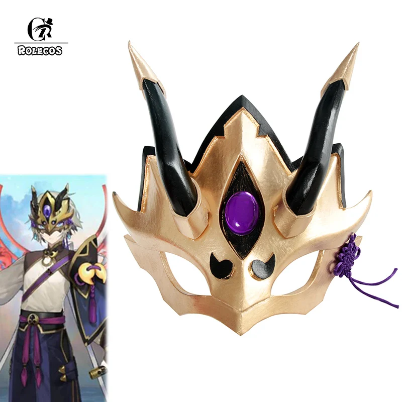 

ROLECOS Game Fate Cosplay Mask FGO Prince of Lanling Cosplay Mask Fate Grand Order Lan Ling Wang Cosplay Props