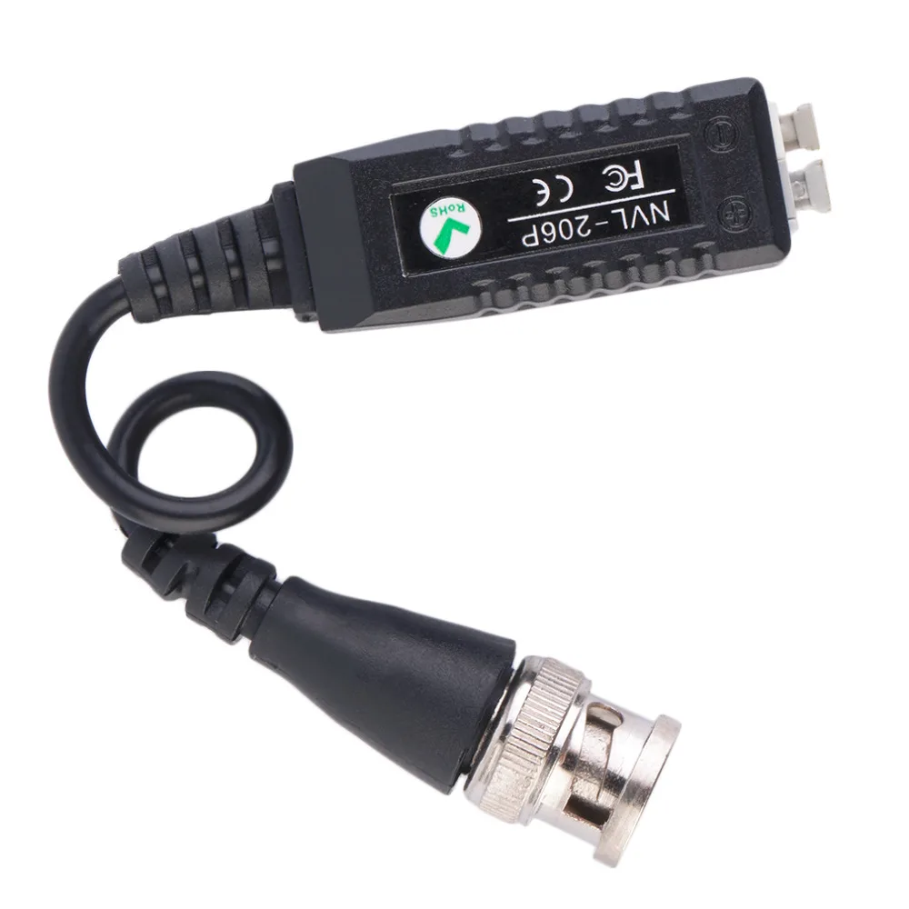 1 Pair HD CCTV Via Twisted Video Balun Transmitter For CCTV Camera DVR For CVI/TVI/AHD 0-300m Black Wholesale
