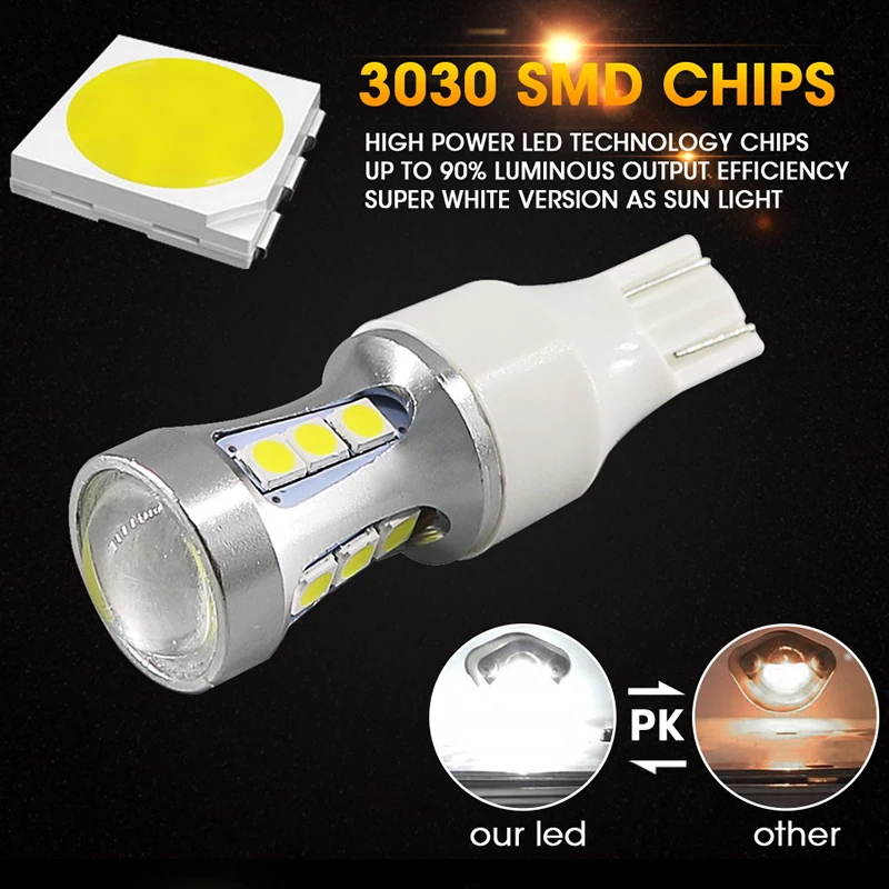 Enjoynight 1x T15 светодиодный 4014 W16W парковочный SMD задний фонарь сигнальная Поворотная