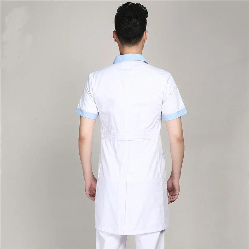 Новое поступление мужские халаты медицинская Униформа Больничная стоматологическая клиника аптека рабочий халат одежда доктора платья