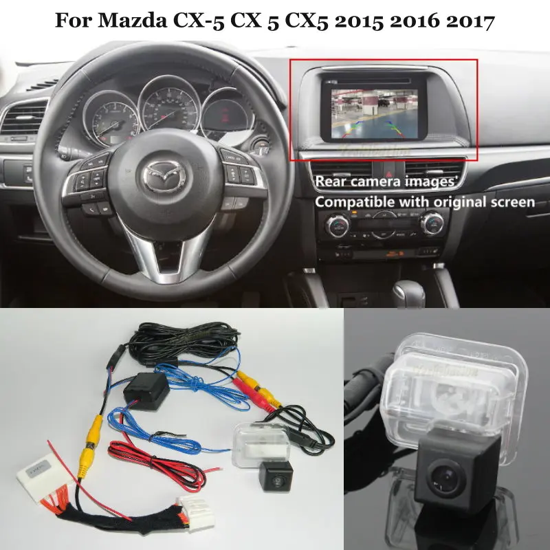 Yeshibation камера заднего вида для Mazda CX-5 CX 5 CX5 подключение заводской экран Совместимость/парковочная камера