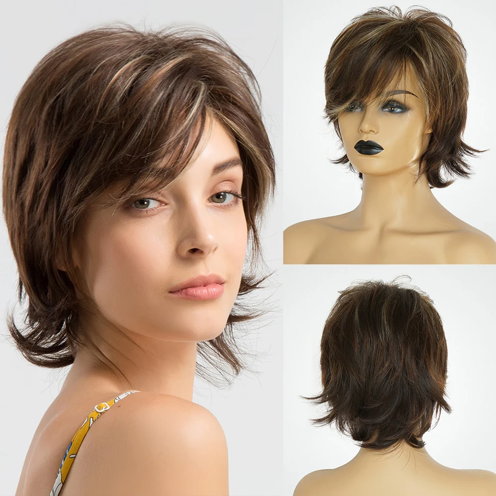 Inhair cube 8 дюймовые короткие волосы натуральные челки многослойные синтетические