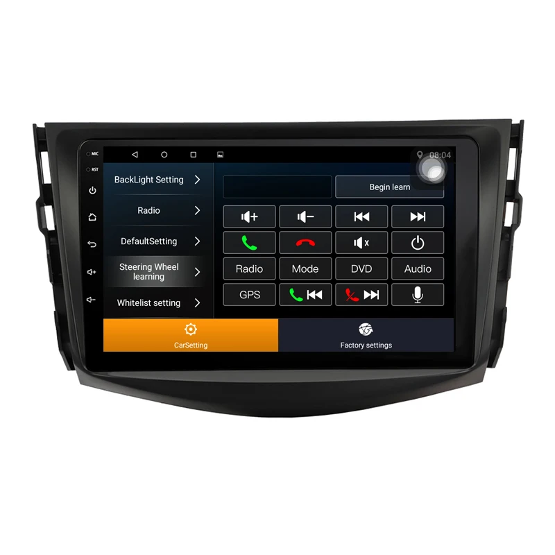 Top Android 9.1 Quad Core 1024*600 8 inch Two Din Car DVD GPS for Toyota RAV 4 RAV4 2007-2011 Support DVR OBD2 DAB 3G 4G WiFi Radio 4