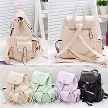 Cute Classic Style Women PU Mini Backpack Candy Color Backpacks Elegant Female