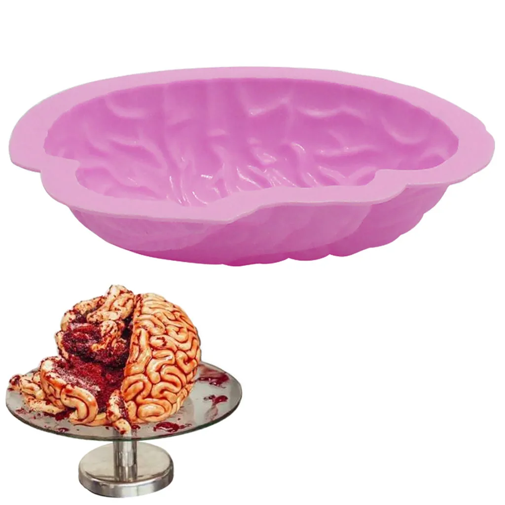 Силиконовая форма для торта 3D в форме мозга Пудинг Форма для выпечки, сделай сам лоток сковорода кухонный инструмент Украшение Тортов инструмент поднос плесень дропшиппинг#15