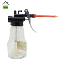 New 250ML Transparent High Pressure Pump Oiler Lubrication Oil Can Plastic Machine Grease Gun Airbrush for Paint Decorating