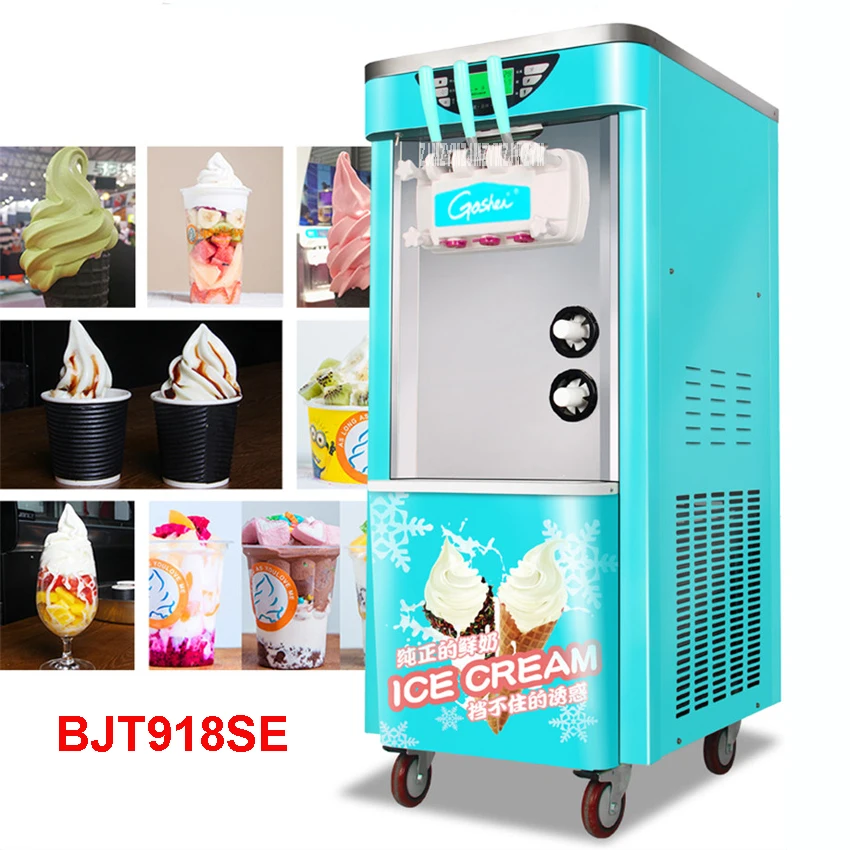 

BJT918SE 110V/220V Commercial ice cream machine soft ice cream machine 2200W drum machine automatic ice cream machine 5.8L