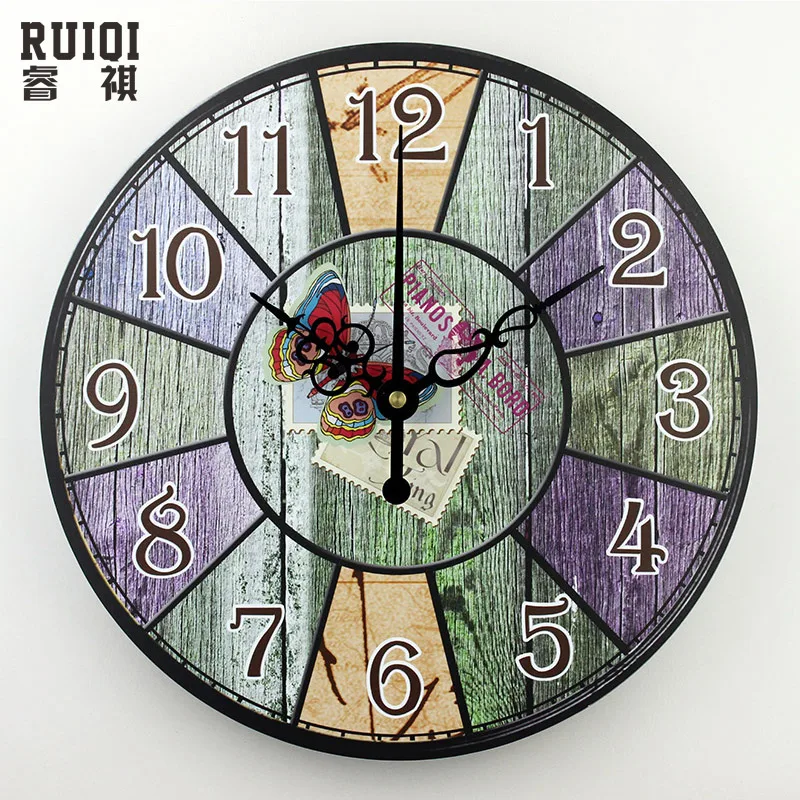 retro wall decor clocks absolutely silent bedroom watch wall vintage