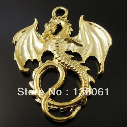 

Vintage Gold Alloy Fierce Flying Dragon Charms Pendant For Jewelry Making Findings Bracelets Handmade DIY Gifts 10PCS Z3172
